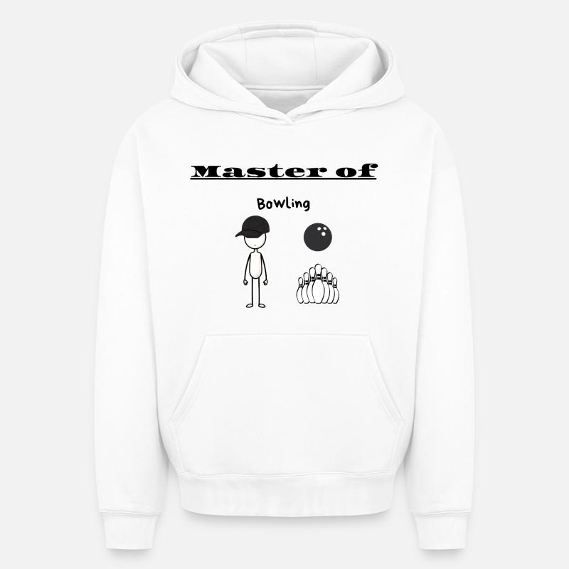 Maître du bowling - Sweat à capuche unisexe oversize épais SPREAD - blanc