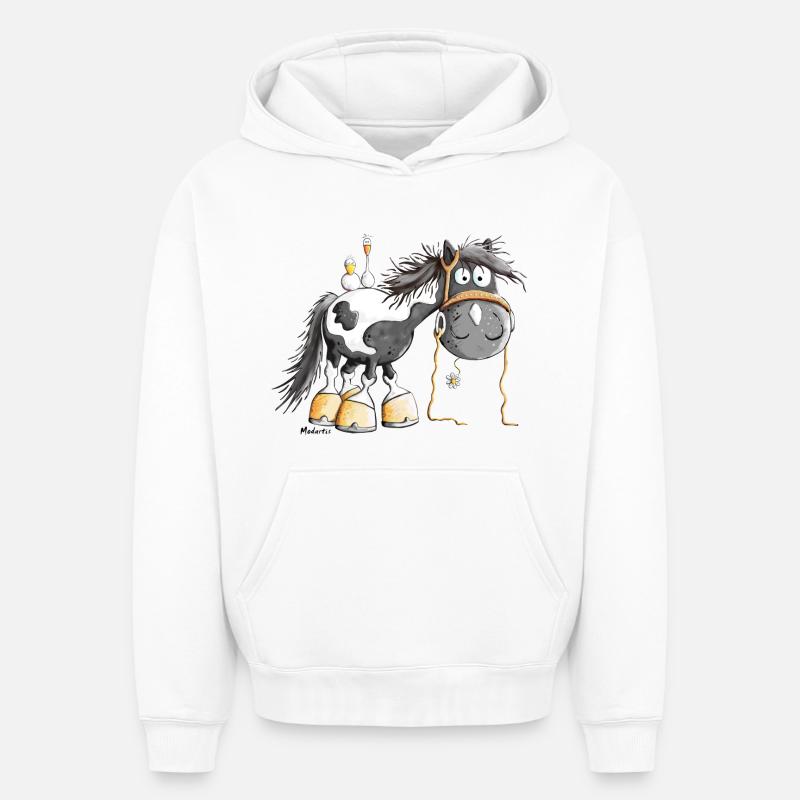 Mignon Pinto - Sweat à capuche unisexe oversize épais SPREAD - blanc