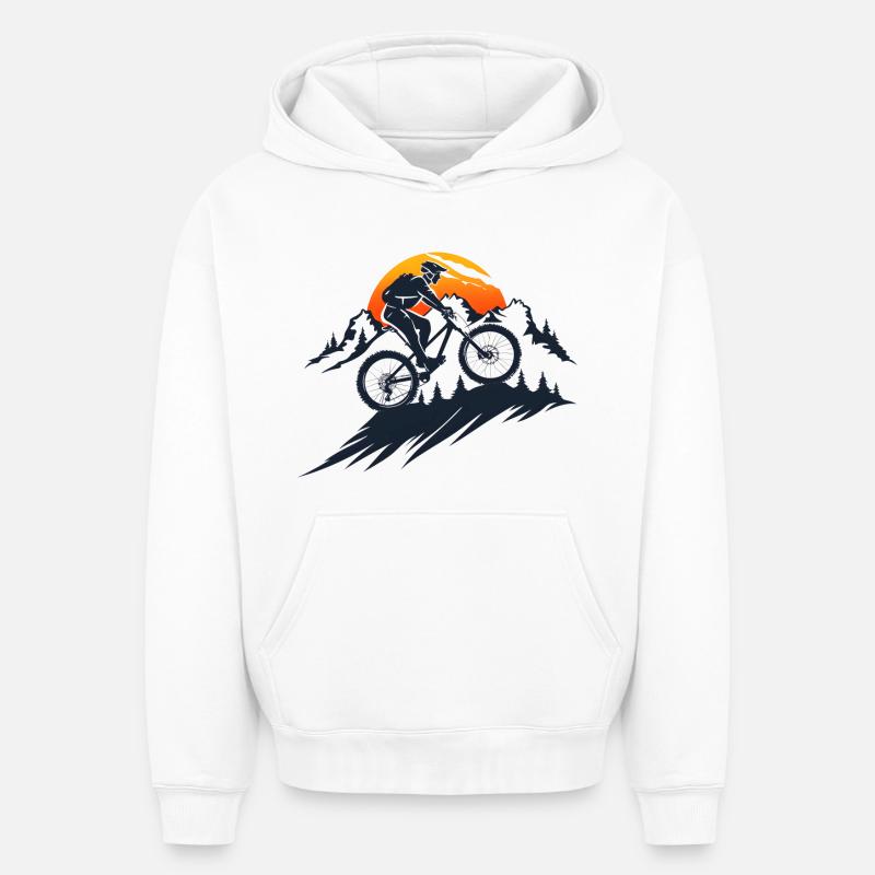 VTT - Sweat à capuche unisexe oversize épais SPREAD - blanc