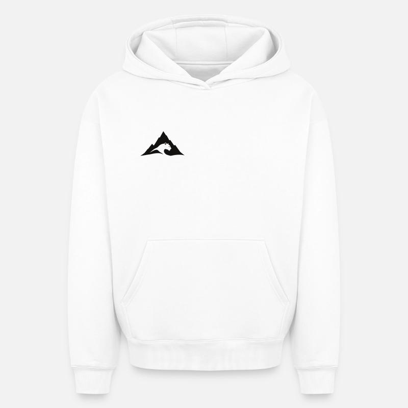 Panthère - Sweat à capuche unisexe oversize épais SPREAD - blanc