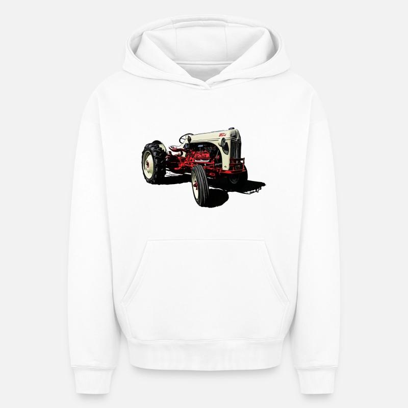 Oldtimer Traktor 8N - Oversized Heavyweight Unisex Hoodie - Weiß