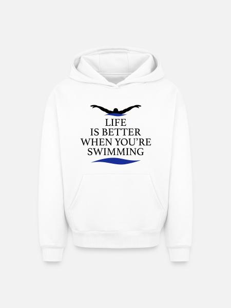 swim - Oversized Heavyweight Unisex Hoodie - white