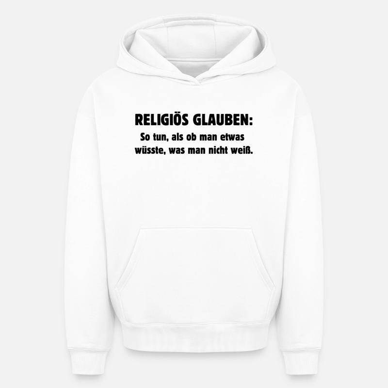 Croyance religieuse - Sweat à capuche unisexe oversize épais SPREAD - blanc
