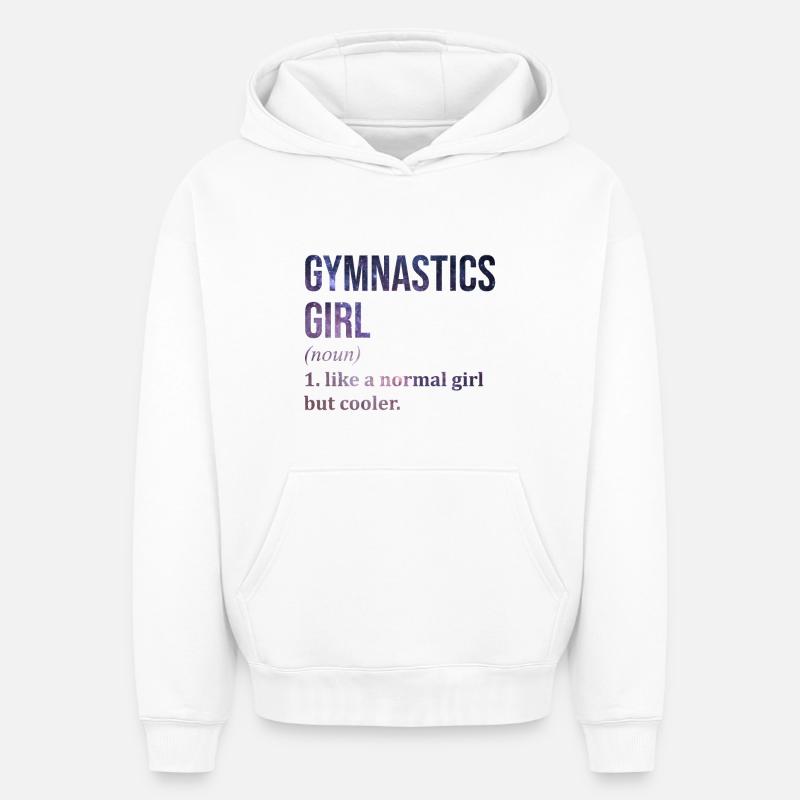 gymnastique - Sweat à capuche unisexe oversize épais SPREAD - blanc