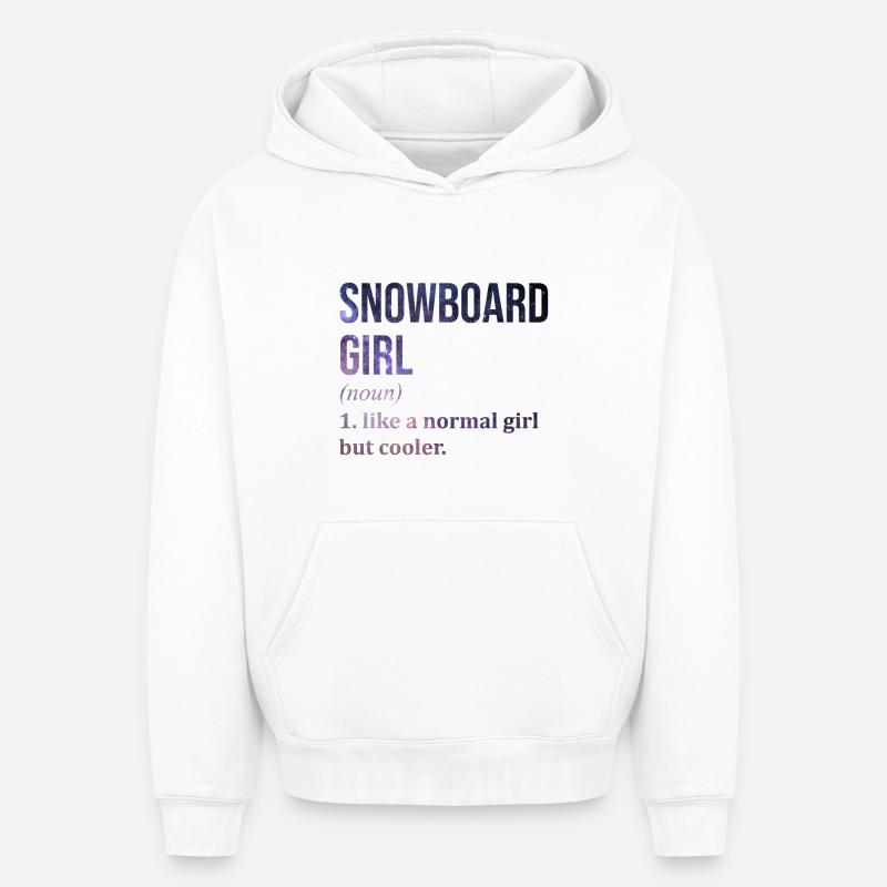 Planche à neige - Sweat à capuche unisexe oversize épais SPREAD - blanc