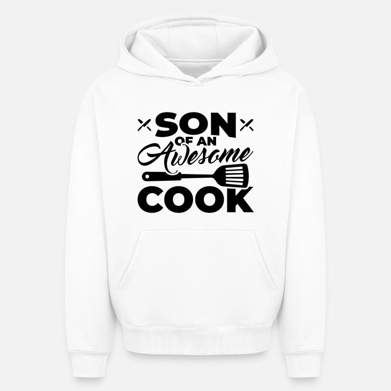 Son Koch - Sweat à capuche unisexe oversize épais SPREAD - blanc