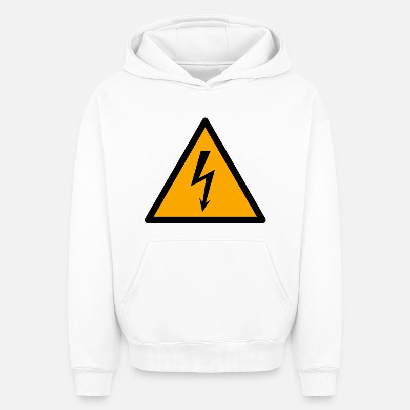 Sous tension - Sweat à capuche unisexe oversize épais SPREAD - blanc