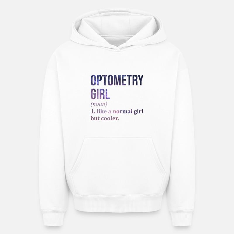 Optométrie - Sweat à capuche unisexe oversize épais SPREAD - blanc