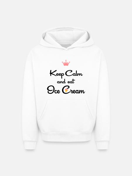 ice cream - Oversized Heavyweight Unisex Hoodie - white