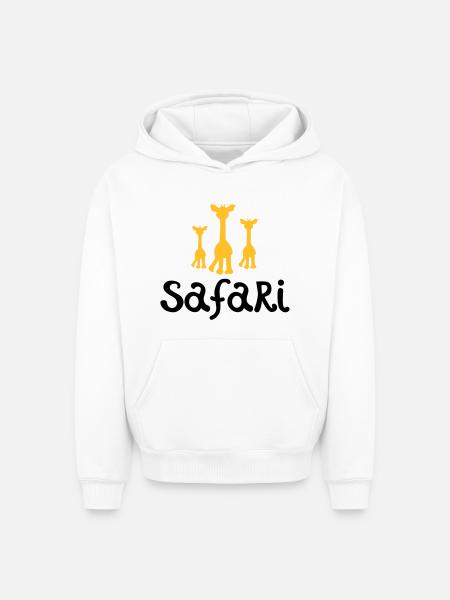 safari - Oversized Heavyweight Unisex Hoodie - white