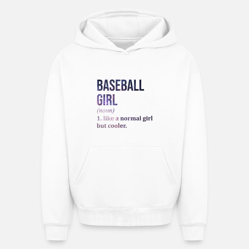 Base-ball - Sweat à capuche unisexe oversize épais SPREAD - blanc