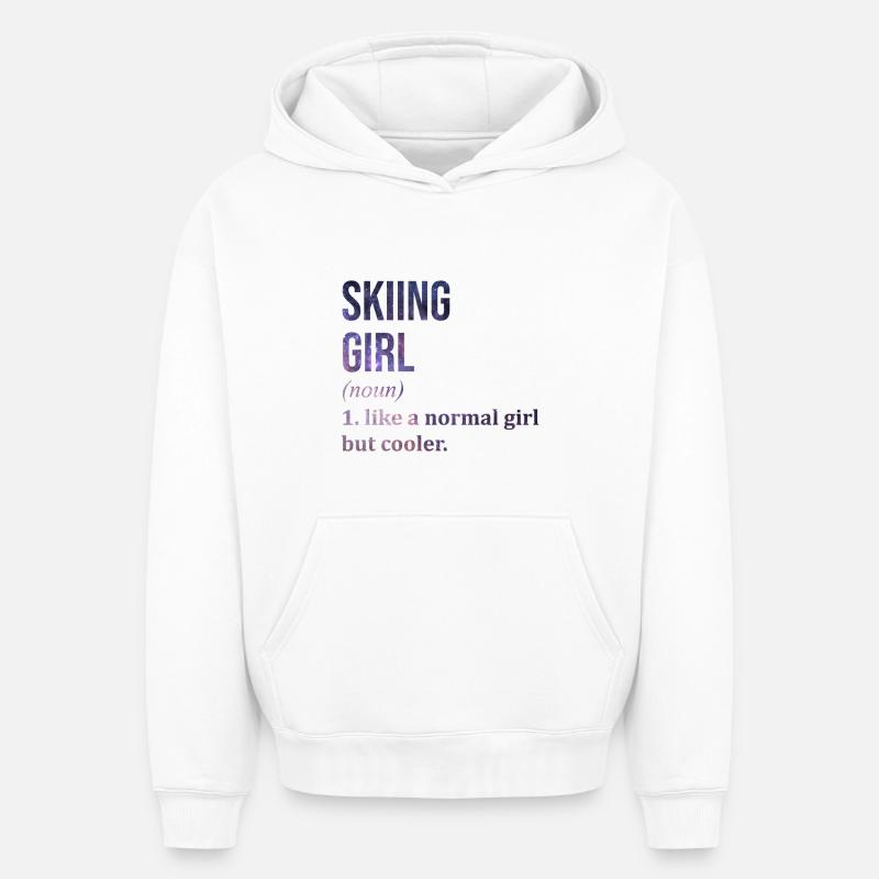 Ski - Sweat à capuche unisexe oversize épais SPREAD - blanc