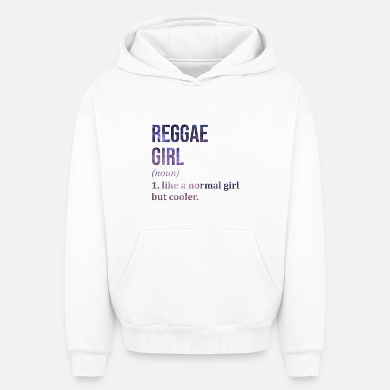 reggae - Sweat à capuche unisexe oversize épais SPREAD - blanc