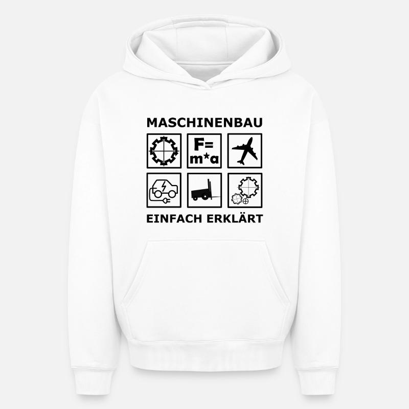 Mechanical Engineering Engineers - Oversized Heavyweight Unisex Hoodie - white