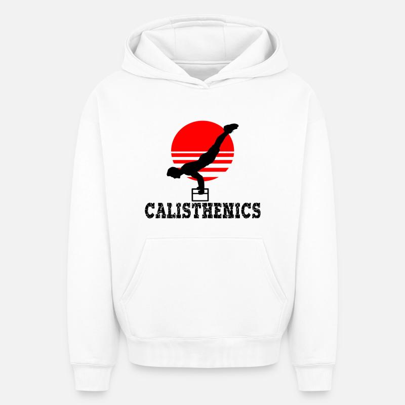 Calisthenics - Sweat à capuche unisexe oversize épais SPREAD - blanc