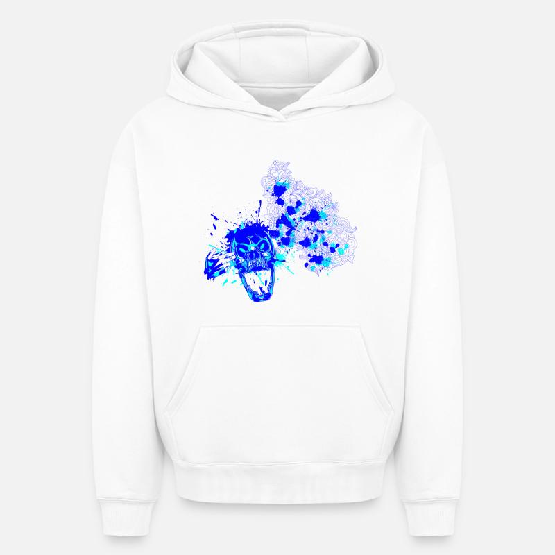 headshot - Sweat à capuche unisexe oversize épais SPREAD - blanc