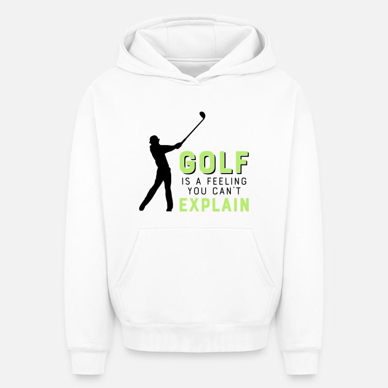 Le golf - Sweat à capuche unisexe oversize épais SPREAD - blanc
