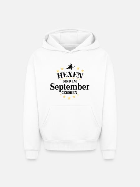 Witches September - Oversized Heavyweight Unisex Hoodie - white