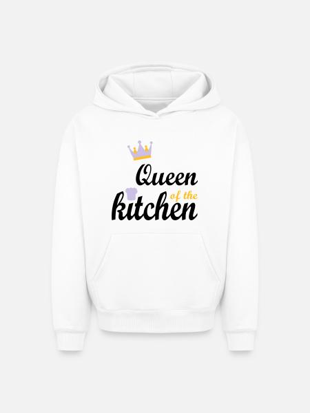 cuisine - Sweat à capuche unisexe oversize épais SPREAD - blanc