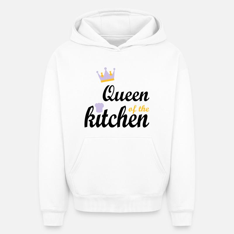 cuisine - Sweat à capuche unisexe oversize épais SPREAD - blanc