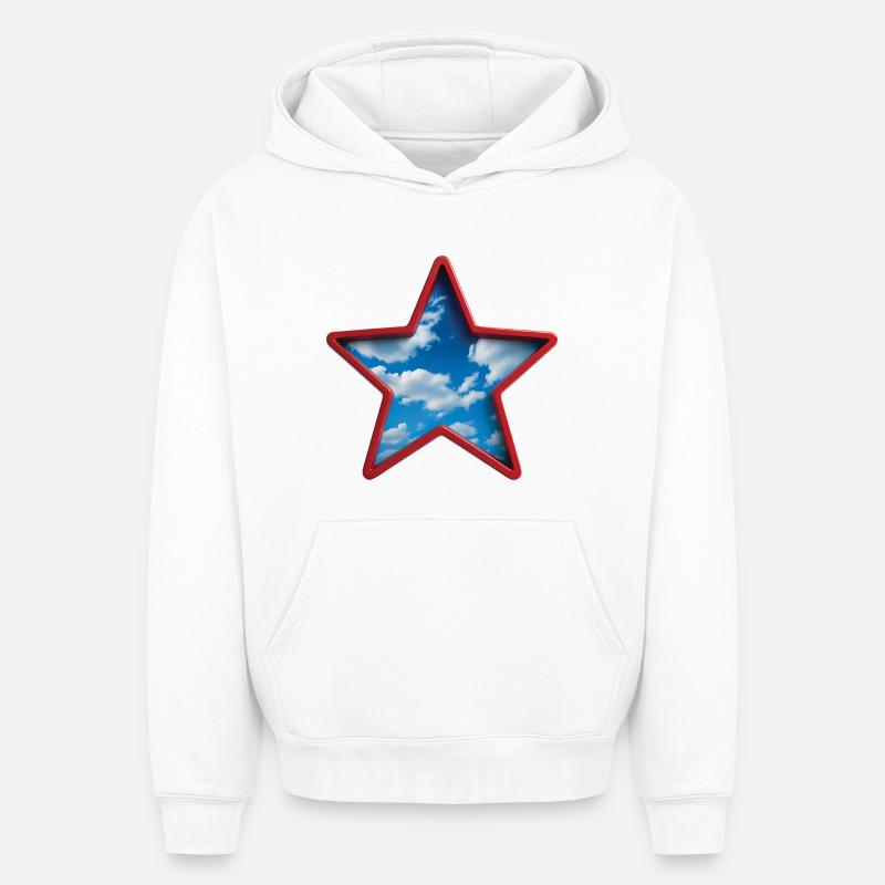 RÊVEOLUTION - Bellegique - Sweat à capuche unisexe oversize épais SPREAD - blanc