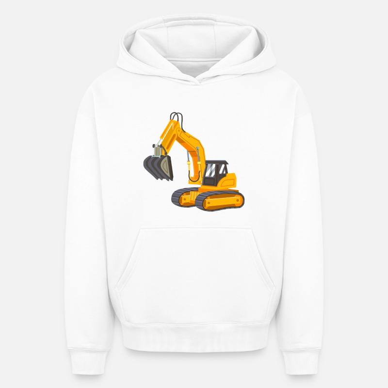 Pelle jaune - Sweat à capuche unisexe oversize épais SPREAD - blanc
