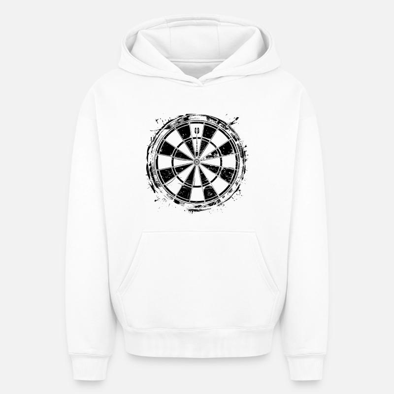 Cible - Sweat à capuche unisexe oversize épais SPREAD - blanc