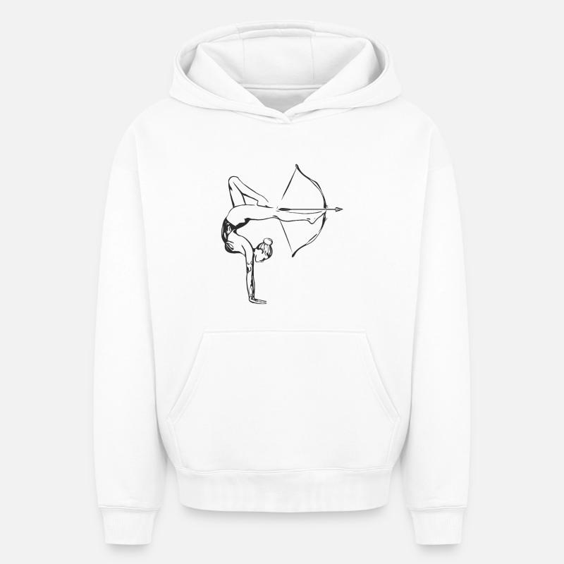 Objectif en équilibre - Sweat à capuche unisexe oversize épais SPREAD - blanc