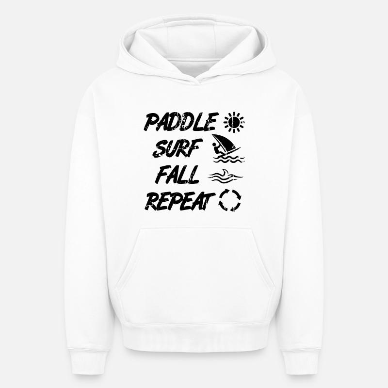 Windsurf Techniken - Oversized Heavyweight Unisex Hoodie - Weiß