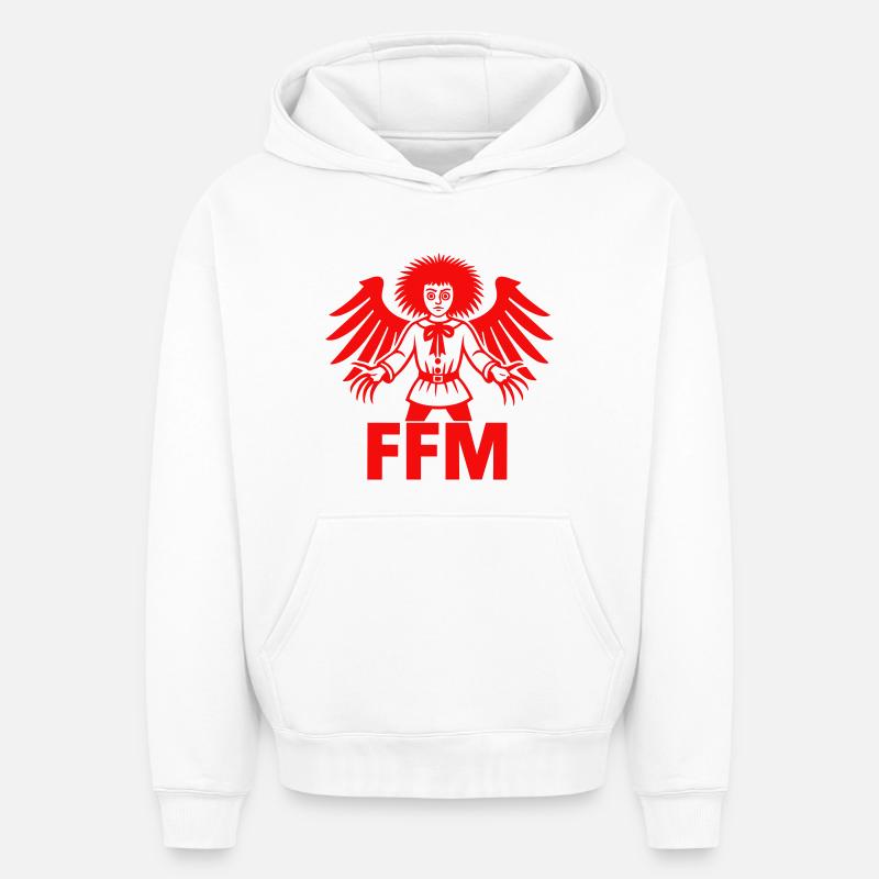 Francfort-sur-le-Main (FFM) - Sweat à capuche unisexe oversize épais SPREAD - blanc