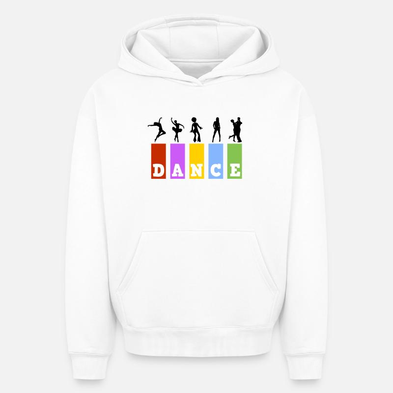 danse - Sweat à capuche unisexe oversize épais SPREAD - blanc
