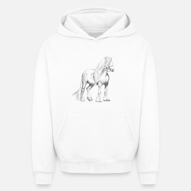 Kaltblüter - Sweat à capuche unisexe oversize épais SPREAD - blanc