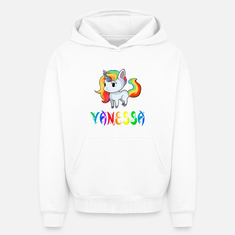 Vanessa Einhorn - Sweat à capuche unisexe oversize épais SPREAD - blanc