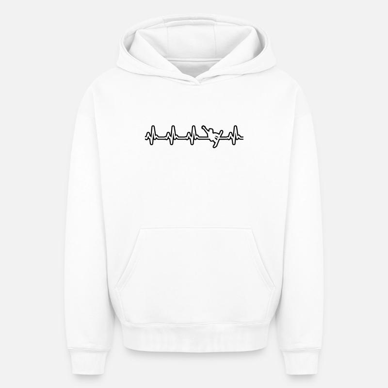 snowboard - Sweat à capuche unisexe oversize épais SPREAD - blanc