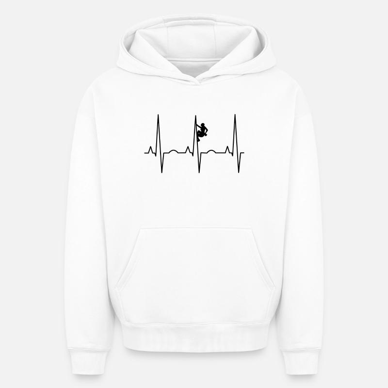 Klettern Bergsteiger - Oversized Heavyweight Unisex Hoodie - Weiß