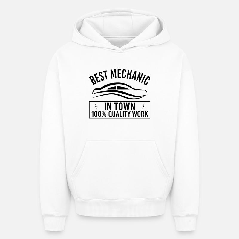 Occupation Engineer in Mechanical Engineering - Oversized Heavyweight Unisex Hoodie - white
