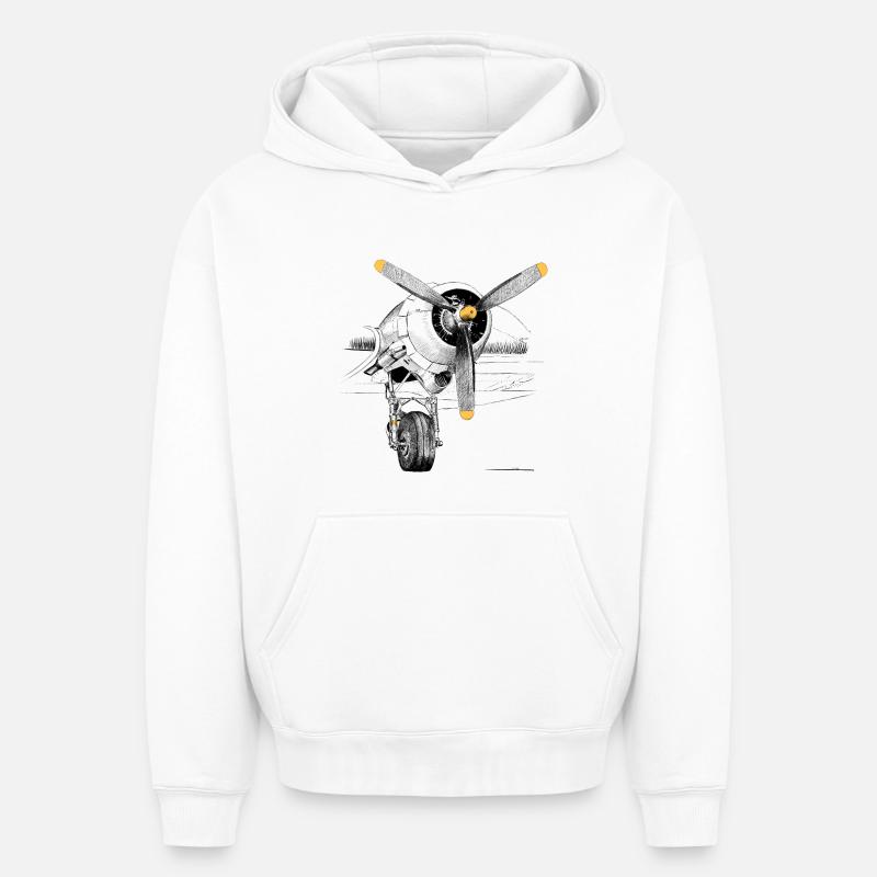 Motor - Sweat à capuche unisexe oversize épais SPREAD - blanc