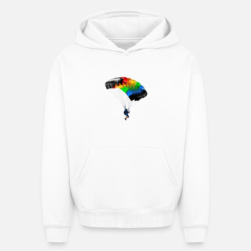 parachute - Sweat à capuche unisexe oversize épais SPREAD - blanc