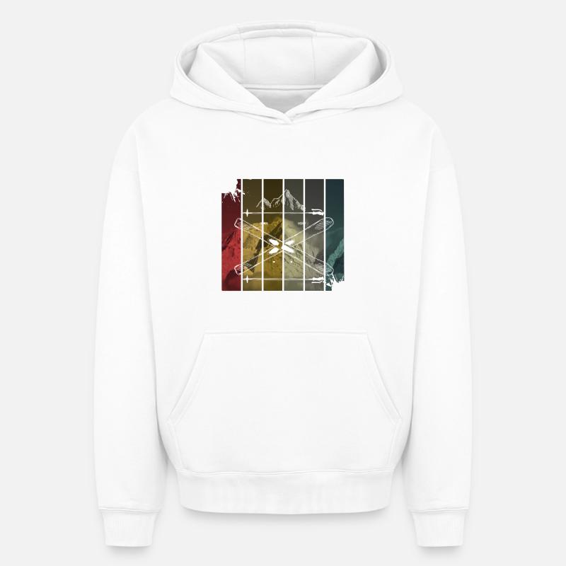 ski - Sweat à capuche unisexe oversize épais SPREAD - blanc