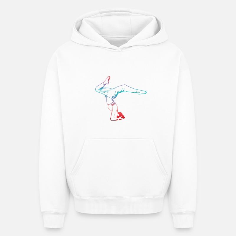 Yoga - Sweat à capuche unisexe oversize épais SPREAD - blanc