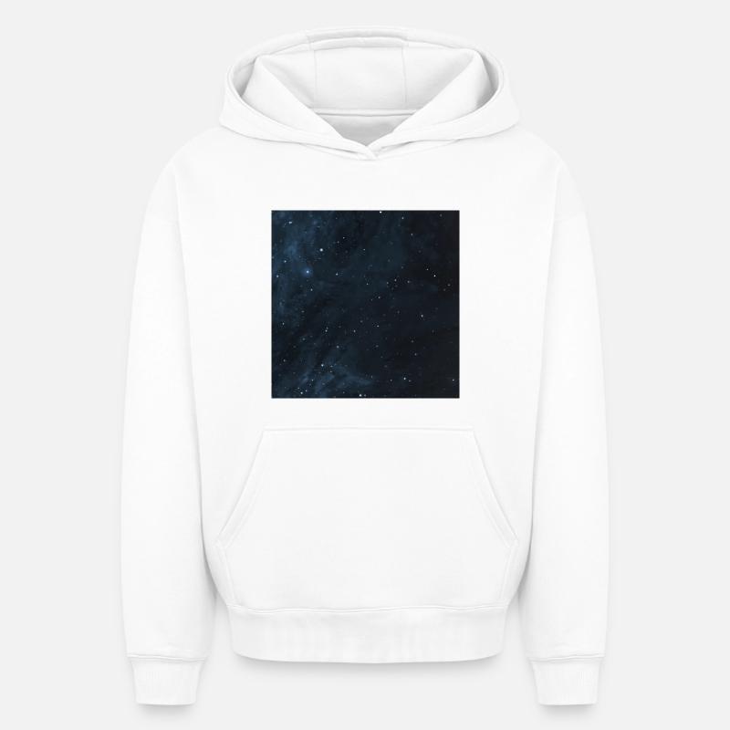 Starry sky pattern - Oversized Heavyweight Unisex Hoodie - white