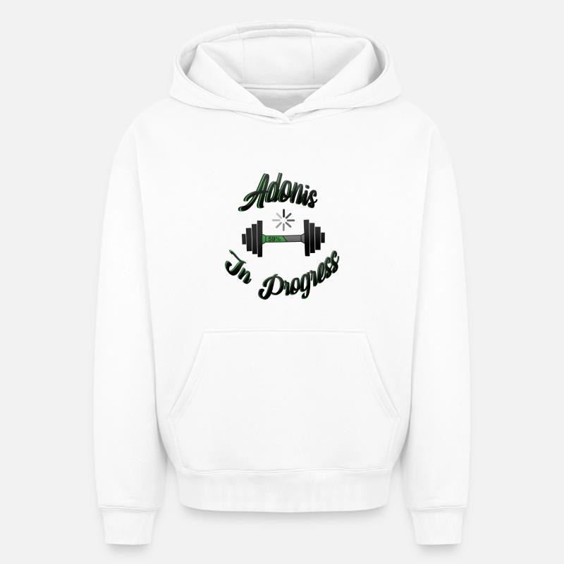Adonis In Progress 2 - Oversized Heavyweight Unisex Hoodie - Weiß