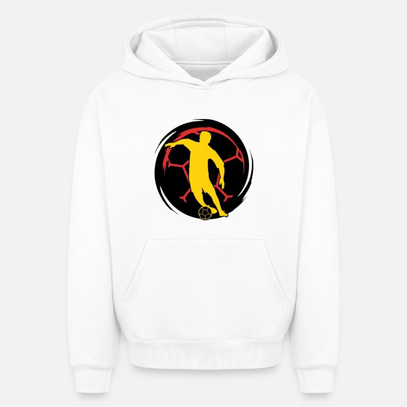 Soccer - Joueurs de soccer - Sweat à capuche unisexe oversize épais SPREAD - blanc