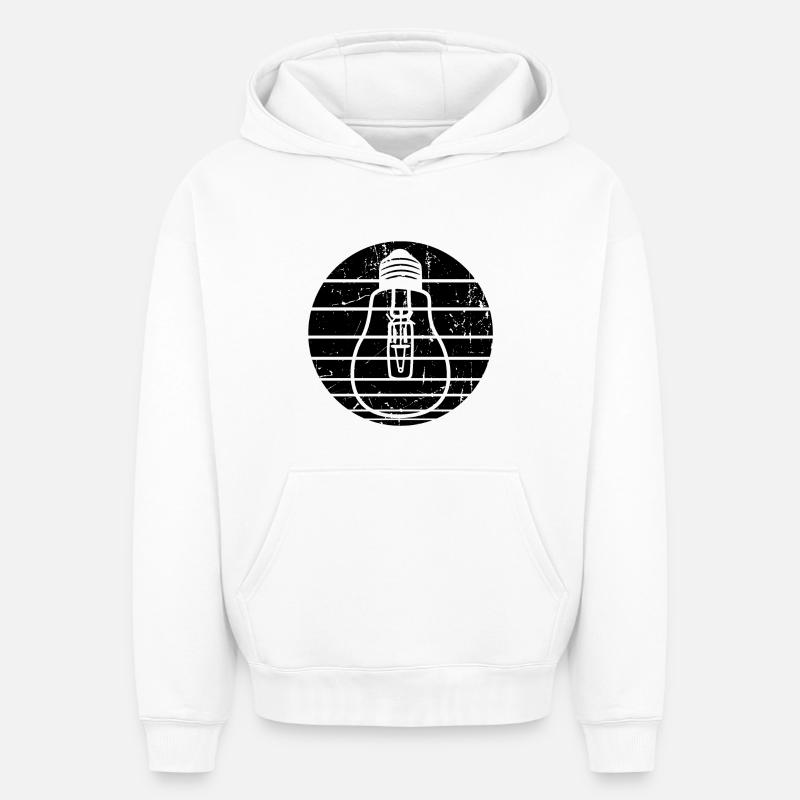 Bulbe - Sweat à capuche unisexe oversize épais SPREAD - blanc