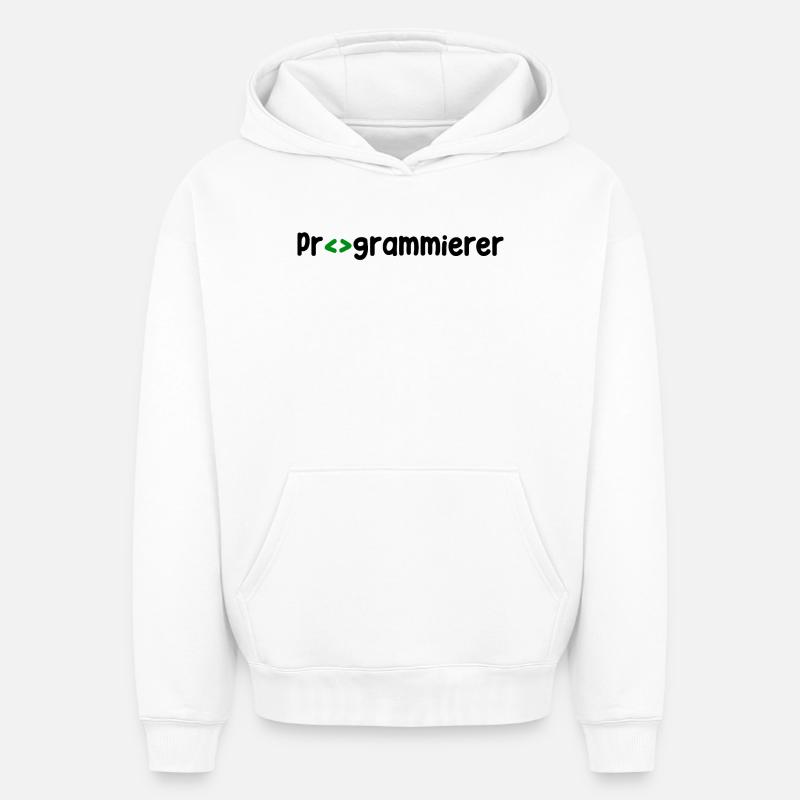 Programmeur, Développeur, Développeur Web, Scripting - Sweat à capuche unisexe oversize épais SPREAD - blanc