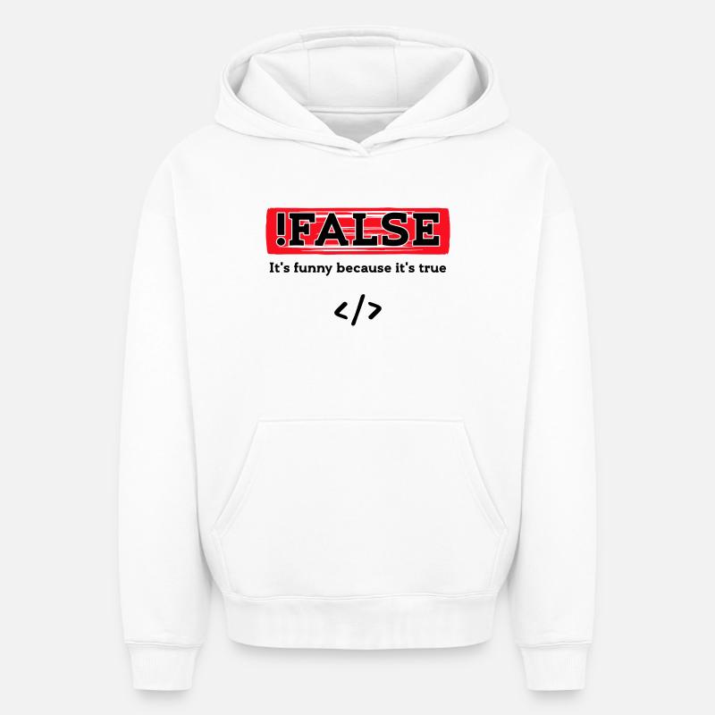Code Debug Programmierer Developer Lustige Sprüche - Oversized Heavyweight Unisex Hoodie - Weiß