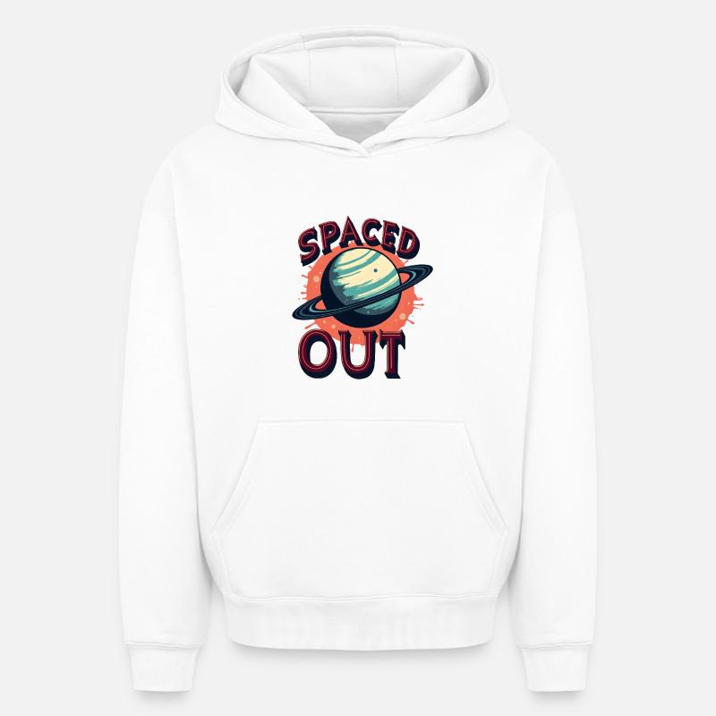 Espacé - Sweat à capuche unisexe oversize épais SPREAD - blanc