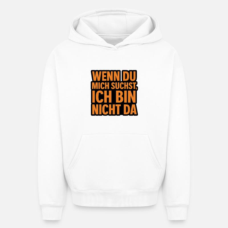 Si vous me cherchez - Sweat à capuche unisexe oversize épais SPREAD - blanc
