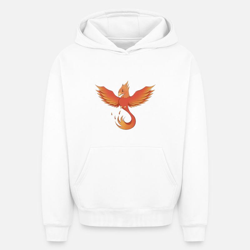 Phénix - Sweat à capuche unisexe oversize épais SPREAD - blanc