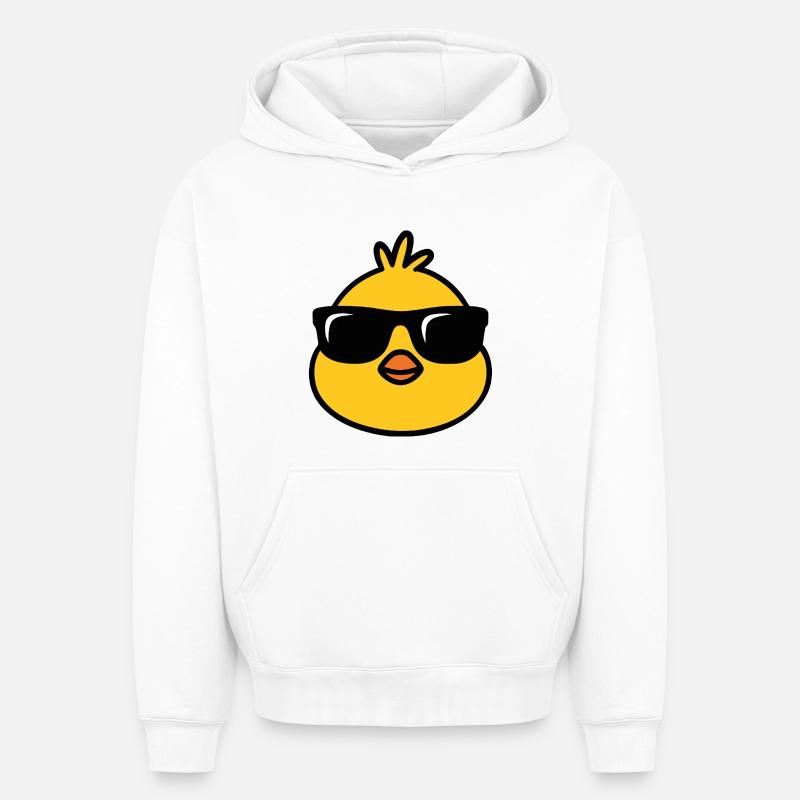 Chick’n’Cool - Sweat à capuche unisexe oversize épais SPREAD - blanc